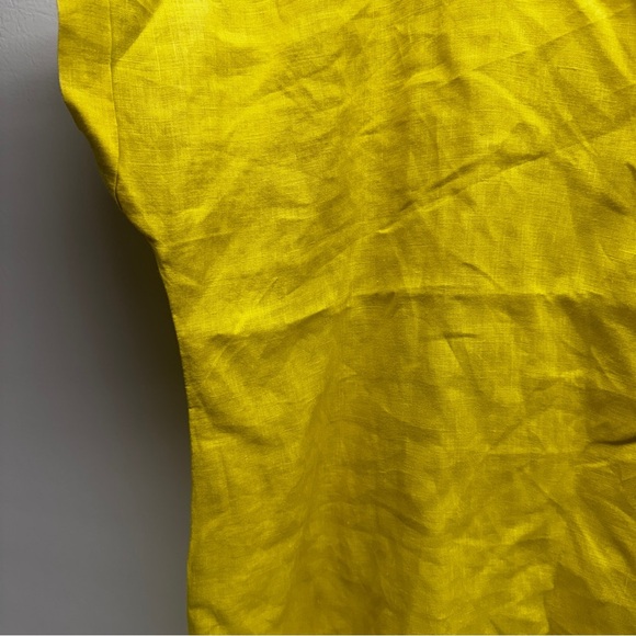 EILEEN FISHER IRISH LINEN Yellow Women's Top TUNIC SIZE L - Picture 3 of 7